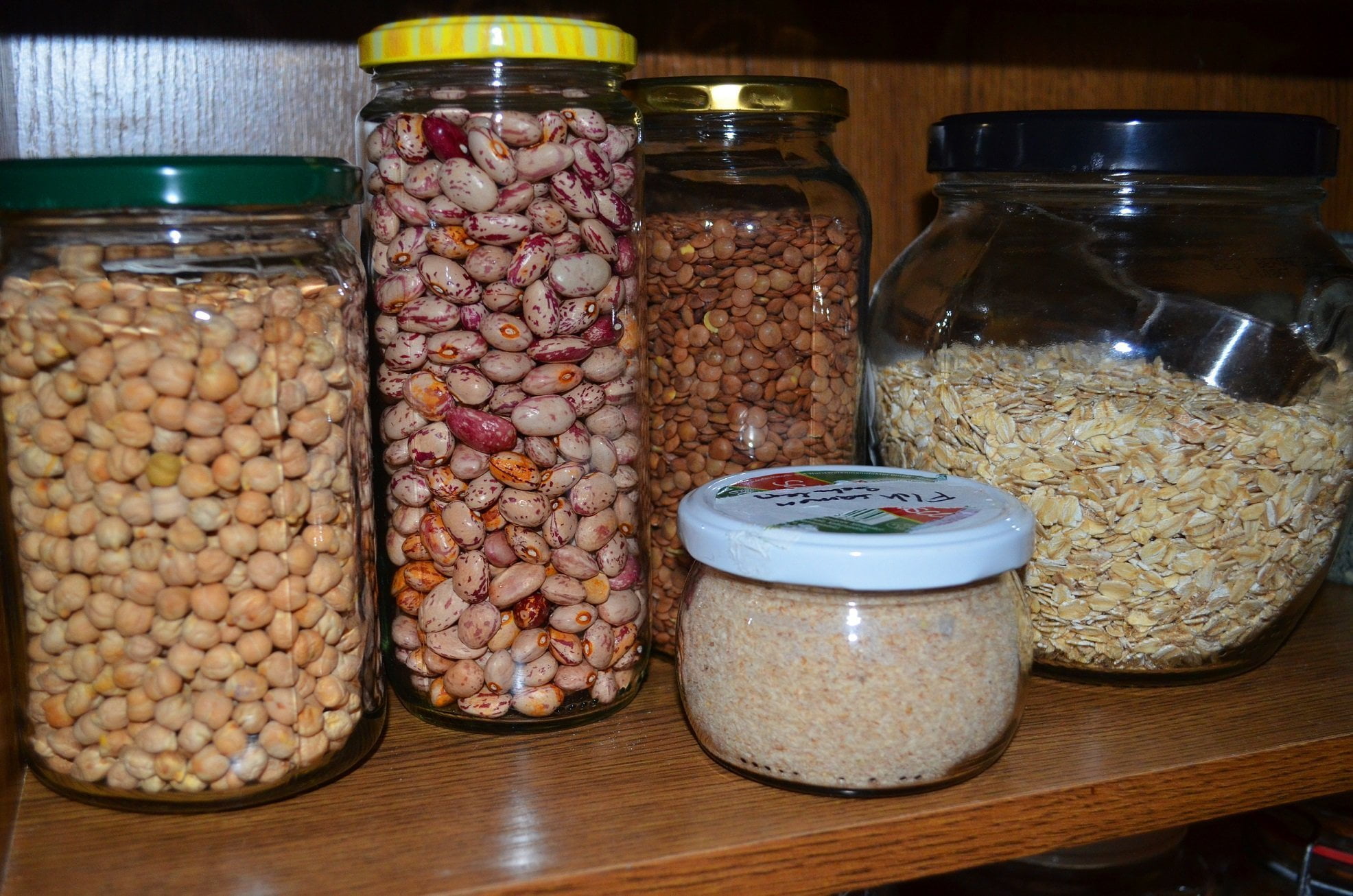 Legumes in jars