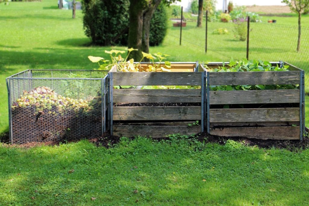Three compost bays, the perfect way to make your kitchen zero waste