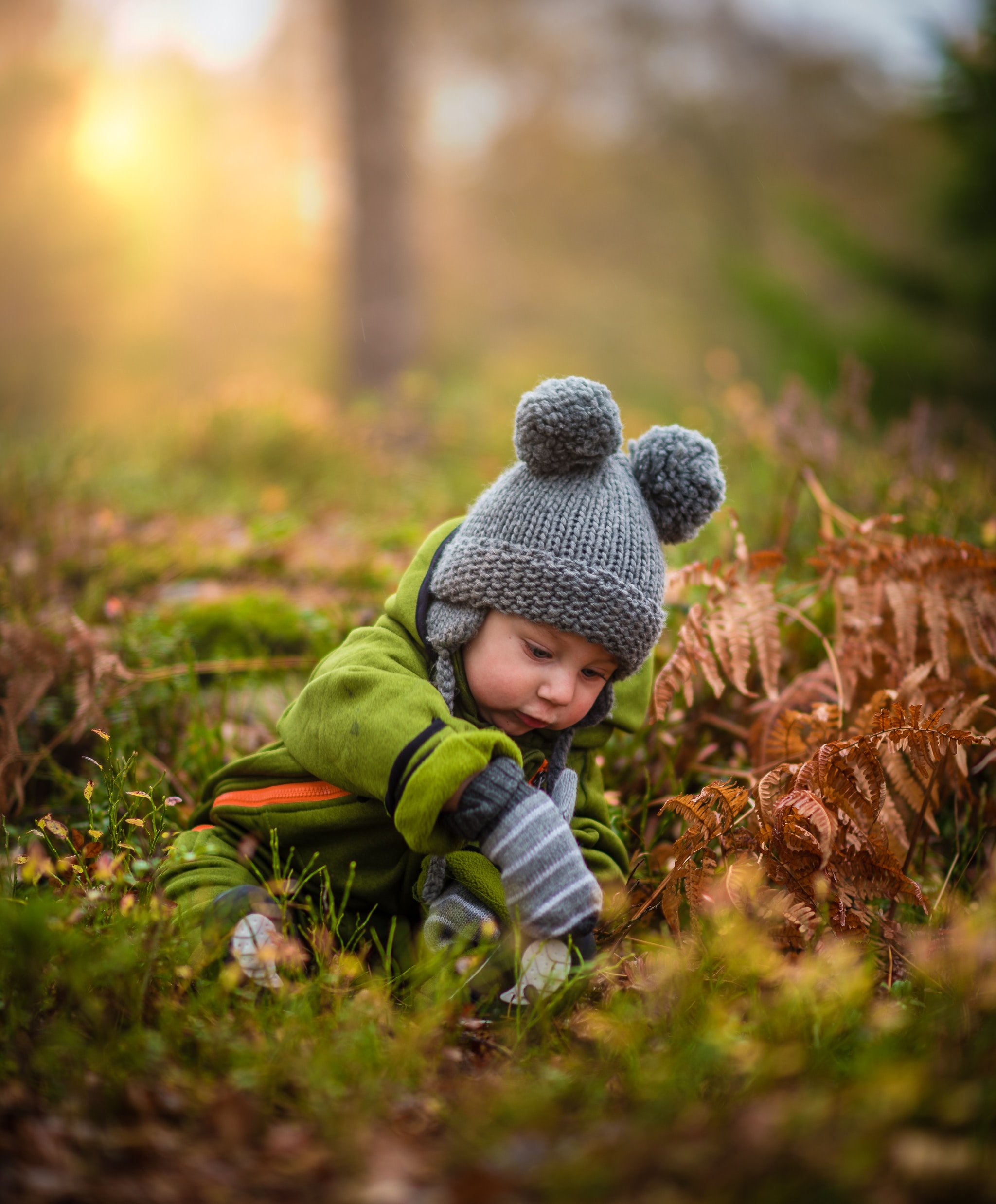 A child in the wild. Nature can help to teach kids about sustainability