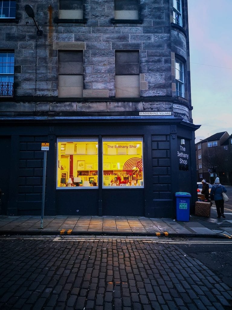 Bethany charity shop, sustainable fashion in Edinburgh