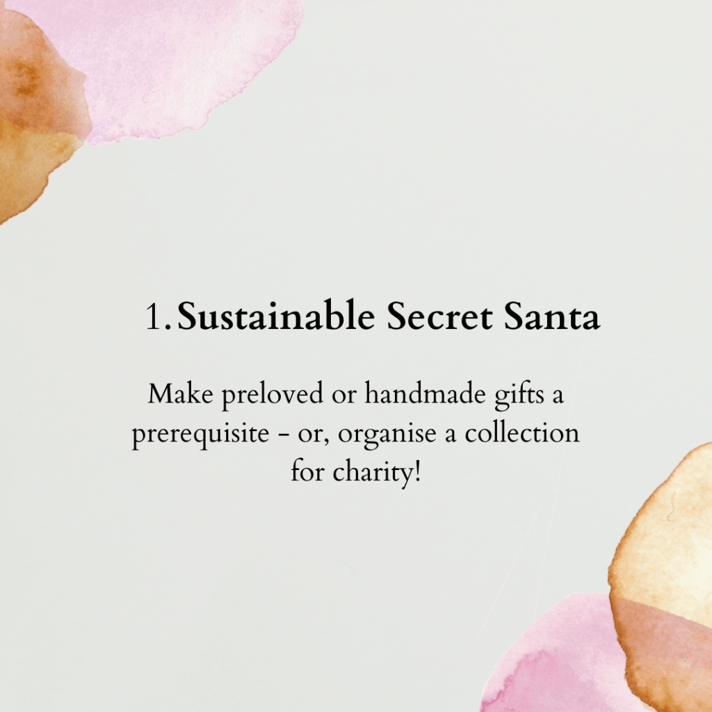 sustainable christmas: sustainable secret santa