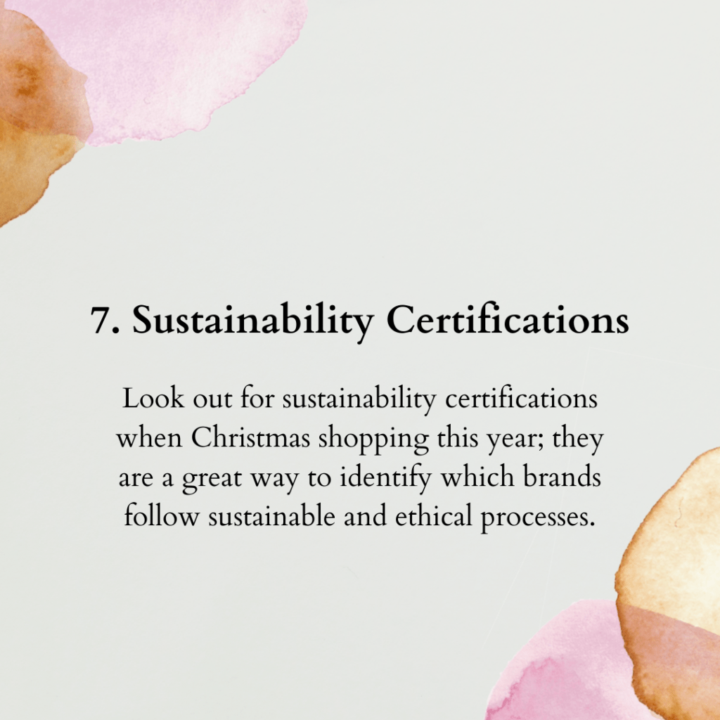 sustainable christmas: sustainable certifications