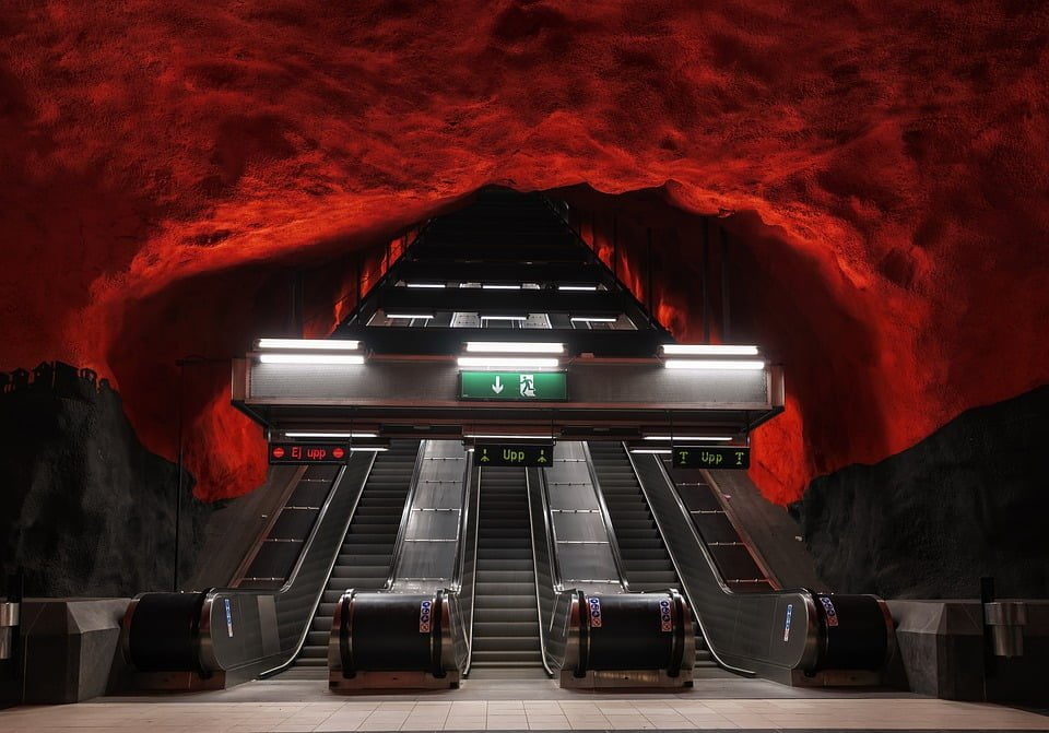 Stockholm metro train station