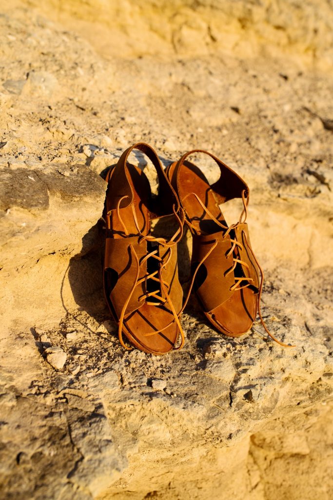 Shoes in sand