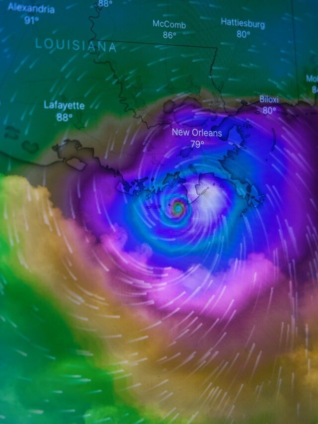 Disaster Preparedness: satelite view of storm over New Orleans