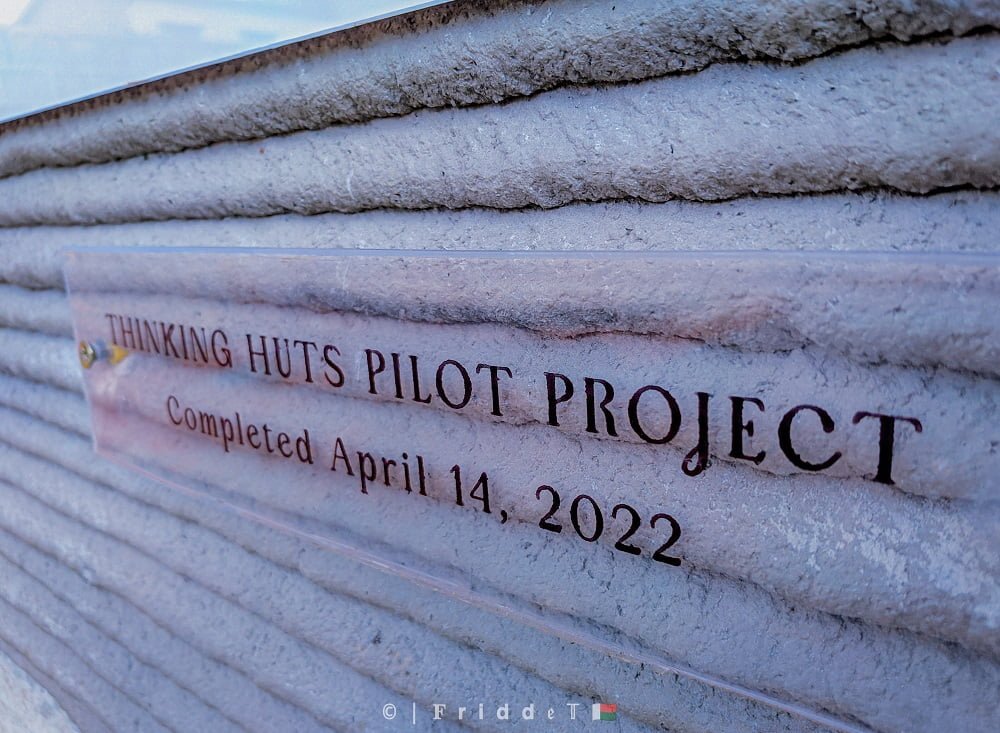 thinking huts pilot project sign