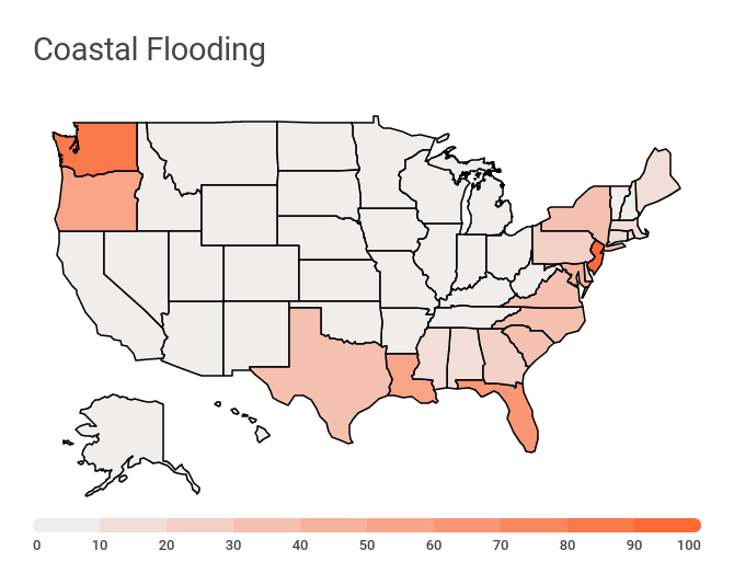 coastal flooding map